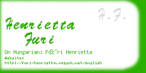 henrietta furi business card